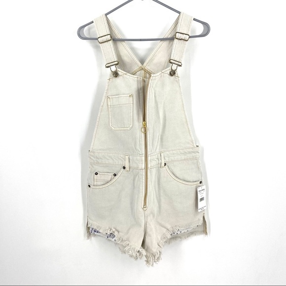 Free People Sunkissed Shortall Overalls NWT size 4 - Picture 12 of 12